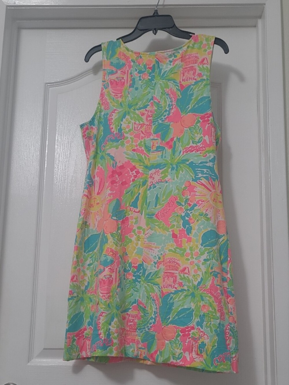 Lilly Pulitzer Harper Multicolor Beaded V-Neck Tropical Mini Dress - Picture 3 of 12